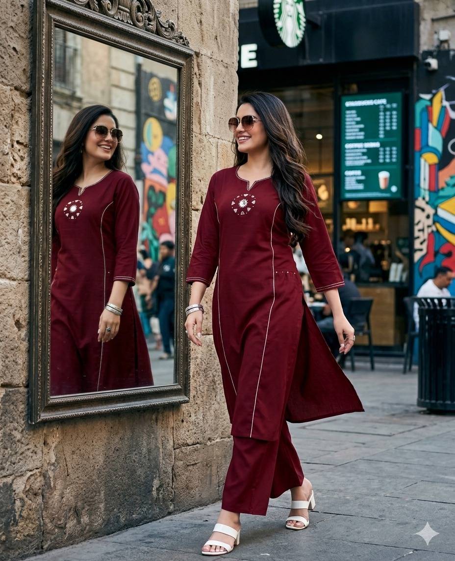 MIRROR By Kaamiri Tree 1001 To 1006 Series Beautiful Festive Suits Colourful Premium Bloom Cotton  Co-ord sets At Wholesale Price